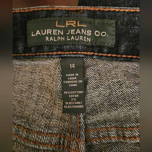 LRL Lauren Jeans Co, Ralph Lauren Size 14 Dark Wash, Boot Cut Jeans. - Picture 4 of 4